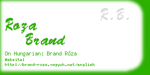 roza brand business card