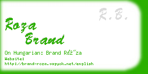 roza brand business card